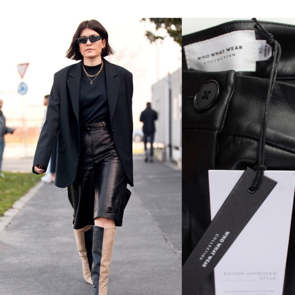 Who What Wear NWT Chreene Faux Vegan Leather Shorts